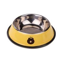 Stainless Steel Pet Dog Cat Bowl Non-Slip Food Water Feeder for Small Medium Large Animals