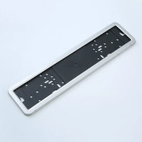 European/Russian Stainless Steel License Plate Frame with Plastic Base