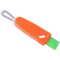3-in-1 Carrot Design Bottle Brush for Cup Lids, Gaskets, and Grooves