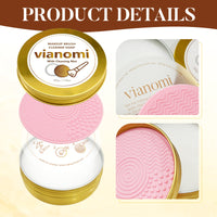 Vianomi Makeup Brush and Sponge Cleaning Soap with Scrubber Pad, 100g