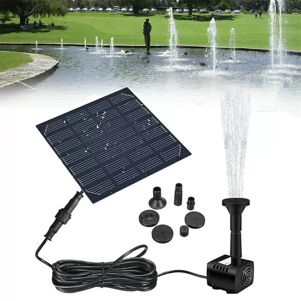 Solar-Powered Fountain Pump with Oxygenator for Outdoor Ponds and Water Features