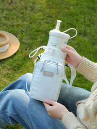 Multifunctional Insulated Water Bottle Bag with Phone Pouch, Adjustable Shoulder Strap