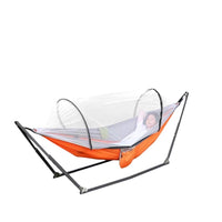 Portable Folding Hammock Stand for Outdoor Camping and Indoor Use, Aluminum Alloy Frame