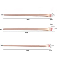 Ultra-Thin Blade Eyebrow Eyeliner Brush Set with Soft Bristles and Flat Head for Foundation and Contouring