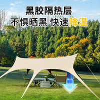 Outdoor Camping Tarp Shelter with UV Protection, Easy Setup, Waterproof Sunshade for Picnics and Beach