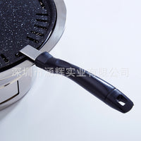 Portable Stainless Steel Charcoal BBQ Grill with Korean Grill Pan for Outdoor Camping and Home Use