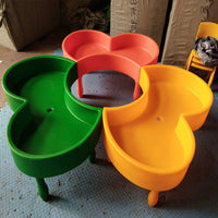 Kids Caterpillar Sand and Water Play Table Thickened Plastic Sandbox for Outdoor Fun