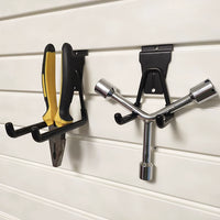 Garage Storage Hooks Tool Slot Board Hooks Multi-functional Hardware Tool Wall Mount Rack Double Wire Warehouse Balcony Hooks