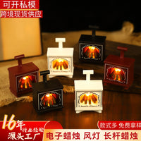 Dollhouse Miniature Fireplace LED Night Light - Retro Ambiance Decor