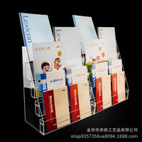 Acrylic Multi-Tier Display Stand for Notebooks, Books, and Stationery