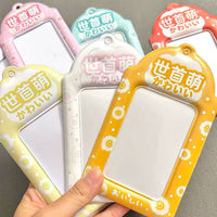 8 Colors K-Pop Idol PVC Card Holder for Small Cards, Meal Cards, Campus Cards, with Display Pendant