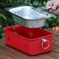 Korean Style Stainless Steel Charcoal Grill for Camping, Home, and Outdoor Tea Brewing