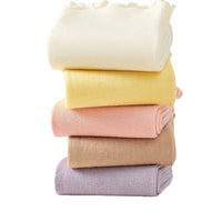 Women's Ruffle Trim Velvet Mid-Calf Socks Thin Summer Stackable Cute Ice Socks