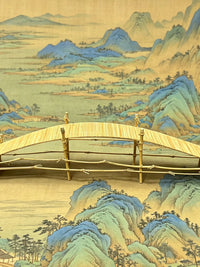 Chinese Style Retro Bamboo Dry Bridge Miniature Landscape Ornament