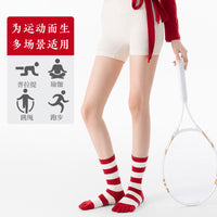 Women's Five-Toe Yoga Pilates Socks Non-Slip Mid-Calf Athletic Socks for Indoor Floor Exercise