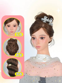 Mannequin Head with Real Hair for Hairdressing Practice and Styling