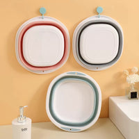 Thickened Foldable Portable Wash Basin for Travel, Baby, Foot Soaking, or Dormitory Use