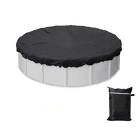 Outdoor Round Swimming Pool Cover for Garden Patio, 210D Anti-UV Dustproof Windproof Leaf Protection