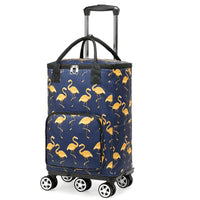Portable Insulated Cooler Bag with Wheels for Outdoor Picnics and Food Delivery