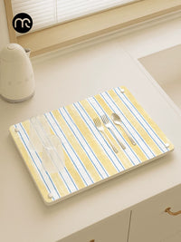 Diatomaceous Earth Kitchen Sink Drying Mat Absorbent Quick Dry Tray for Dishes and Utensils
