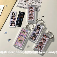 DIY Mini Photo Frame Keychain Pendant for Bags and Keys, Clear Resin