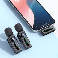 BYS L02 Wireless Lavalier Microphone with Digital Display for Video Recording and Live Streaming