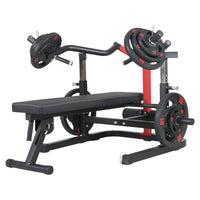 Foldable Home Weight Bench with Barbell Rack for Chest Press and Weightlifting