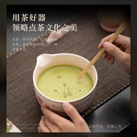 Matcha Tea Ceremony Set, 8-Piece Ceramic Kit with Bowl and Whisk, Song Dynasty Style