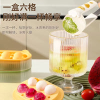 Ice Ball Maker Mold with Lid, Food-Grade Silicone Ice Cube Tray for Home Bar