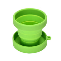 Collapsible Silicone Travel Cup with Carabiner or Lanyard - Portable & Shatterproof