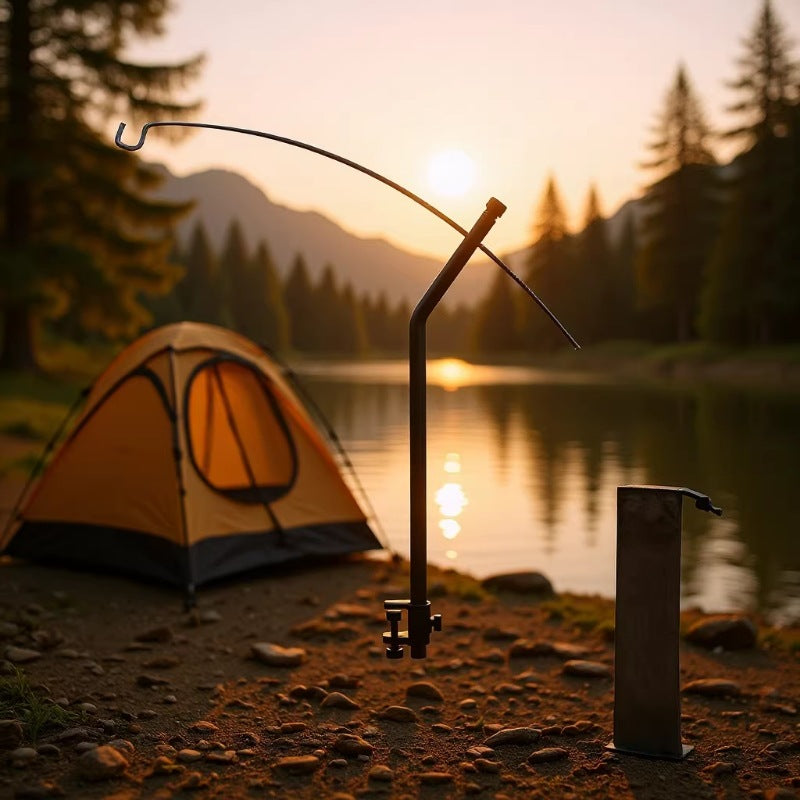 Portable Aluminum Alloy Camping Lantern Stand and Tabletop Organizer