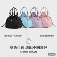 Portable Insulated Lunch Bag with Drawstring Closure, Large Capacity Thermal Tote for Work and Travel