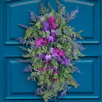 Spring Tulip and Hyacinth Wreath for Front Door Decor