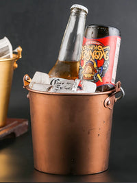 Portable Aluminum Ice Bucket with Handle for KTV Bar, Wine, and Parties