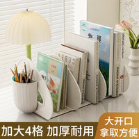 Acrylic Desktop Bookends and Organizer for Books, Files, and Stationery