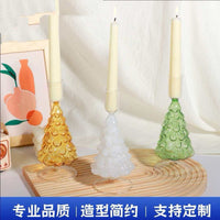 Nordic Minimalist Glass Christmas Tree Candle Holder Ornament