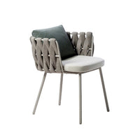 Nordic Outdoor Rattan Dining Set, Balcony Patio Garden Furniture, Weatherproof Table and Chairs