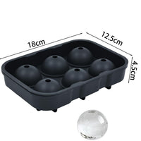 Food Grade Silicone Ice Ball Mold with Funnel, Spherical Ice Cube Tray for Home & Commercial Use, Easy Release