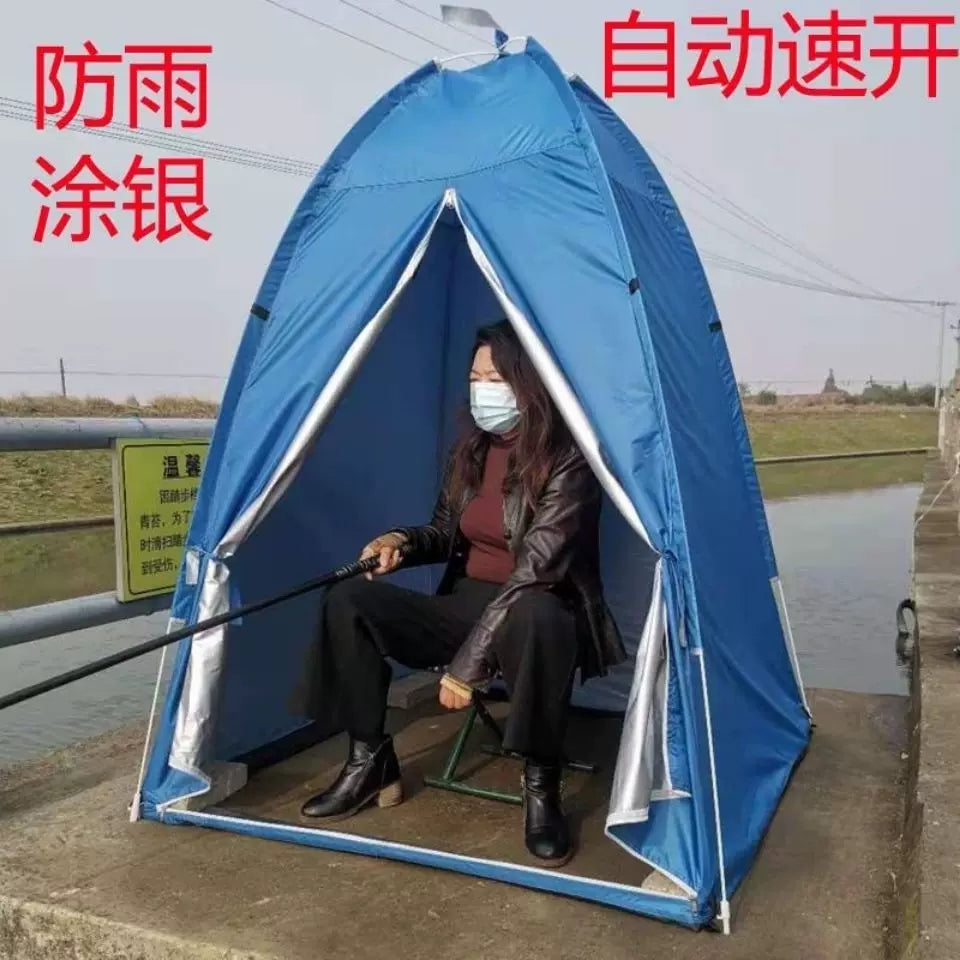 Outdoor Automatic Pop-Up Fishing Tent, Windproof and Warm, Single Person Ice Fishing Shelter