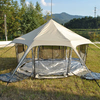Large 8-Person Waterproof UV-Protected PVC Yurt Tent for Family Camping
