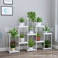 Multi-Tier Plastic Plant Stand for Indoor/Outdoor Use, Thickened Floor-Standing Flower Pot Rack