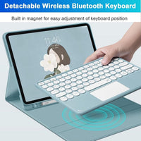 Bluetooth Keyboard Case for Amazon Fire HD 10 / 10 Plus with Silent Pen Slot