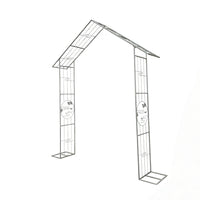 Garden Arch Trellis for Climbing Plants, Metal Rose Arbor for Outdoor Patio and Balcony