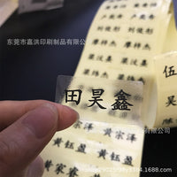 Transparent Waterproof Name Stickers for Kids, Personalized School Labels for Kindergarten and Classroom