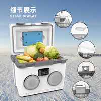 New Outdoor Camping Bluetooth Speaker Cooler Box Portable Car Picnic Food Fresh Refrigerated Box Night Market Stall