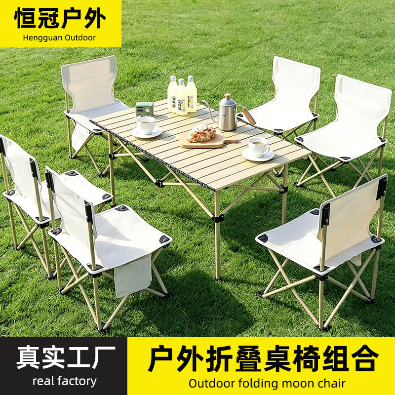 Portable Folding Table and Chair Set for Outdoor Camping and Picnics