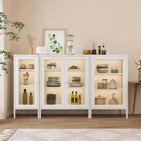 Iron Art Sideboard Storage Cabinet for Kitchen Living Room Balcony, Ultra-Thin Multi-Purpose Organizer