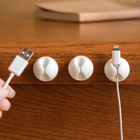 Self-Adhesive Cable Clips for Desk Organization and Wire Management