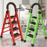 Folding Household Ladder, Heavy-Duty Aluminum Alloy Step Stool for Home and Office Use