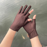 Women's Half-Finger Sun Protection Gloves for Summer Outdoor Activities